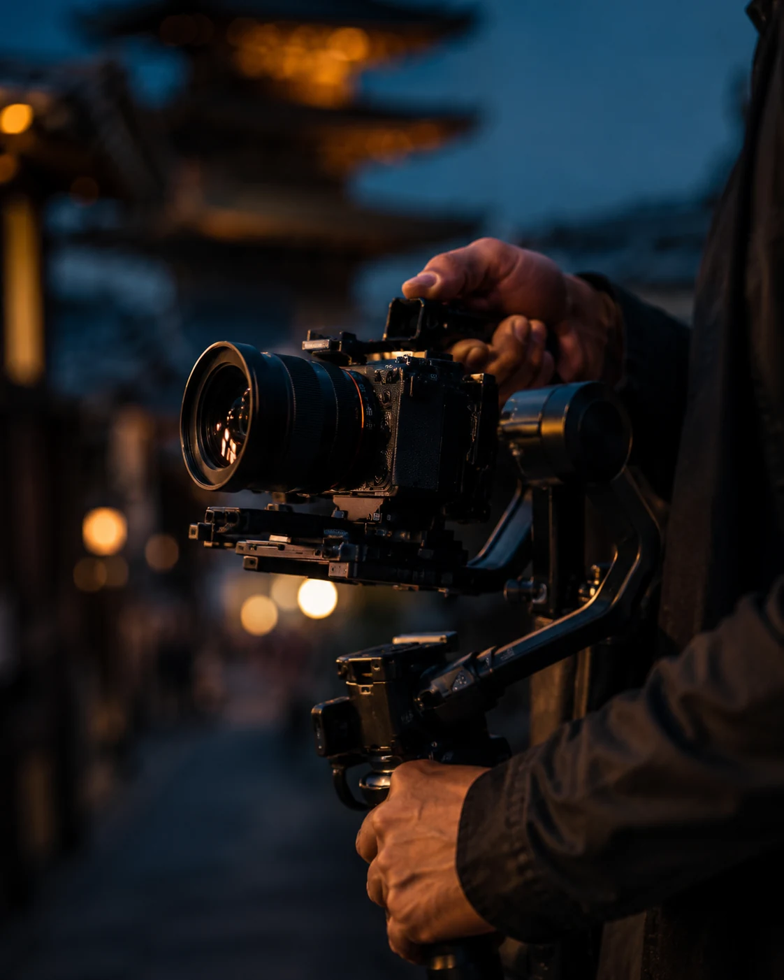 Placeholder de câmera cinematográfica em produção