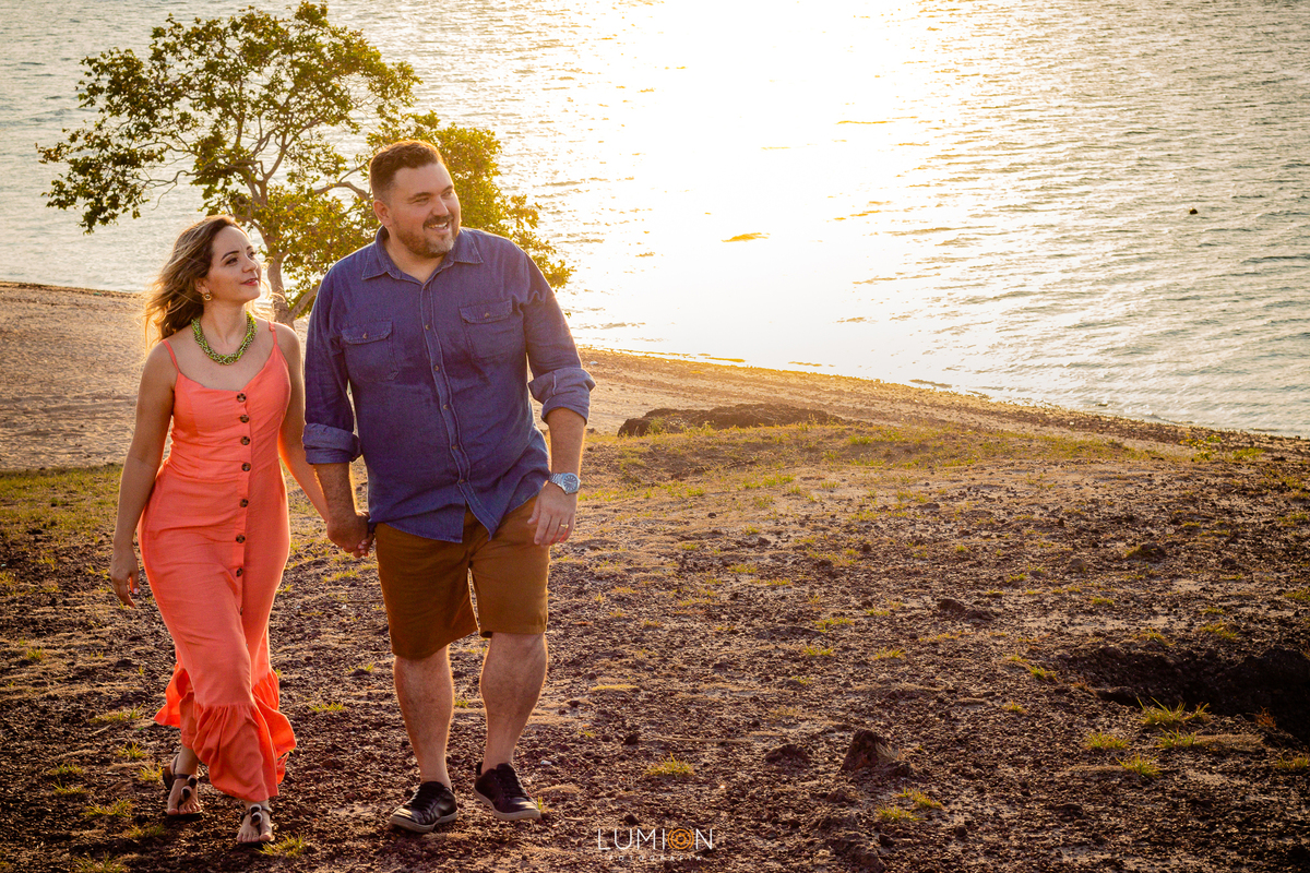 Casal - Milena e Gleyson | Ensaio Pré wedding - Praia do Maracanã - Santarém - Pará